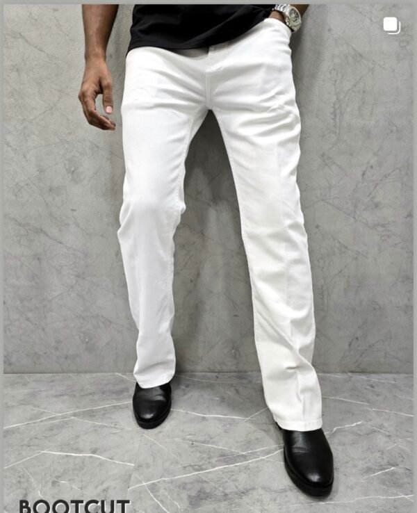 WHITE BOOTCUT DENIM