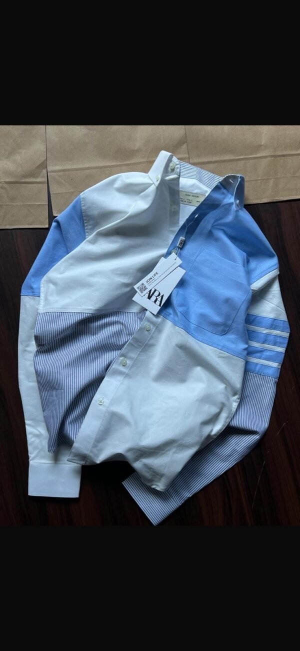ZARAD SKYWHITE DUAL COLOUR SHIRT