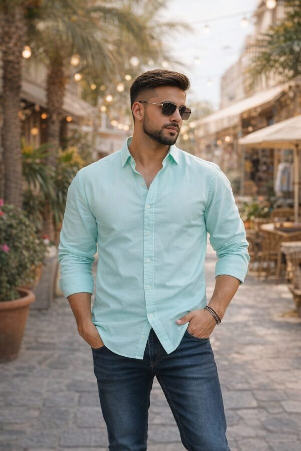 Men Solid Casual Shirt
